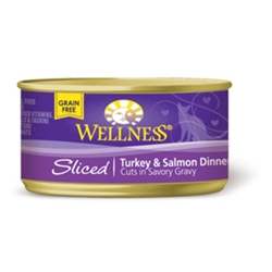Wellness Sliced Turkey & Salmon Cat Food, 3 oz - 24 Pack