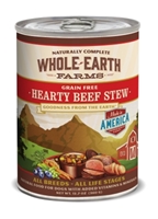 Whole Earth Farms Grain-Free Hearty Beef Stew Recipe Canned Dog Food, 12 oz, 12 Pack