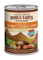Whole Earth Farms Grain-Free Hearty Turkey Stew Recipe Canned Dog Food, 12 oz, 12 Pack