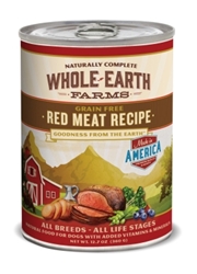 Whole Earth Farms Grain-Free Red Meat Recipe Canned Dog Food, 12 oz, 12 Pack