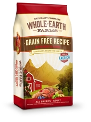 Whole Earth Grain-Free Recipe with Beef & Lamb Dry Dog Food, 4 lbs