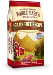 Whole Earth Grain-Free Recipe with Beef & Lamb Dry Dog Food, 25 lbs