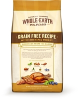 Whole Earth Grain-Free Recipe with Chicken & Turkey Dry Dog Food, 4 lbs
