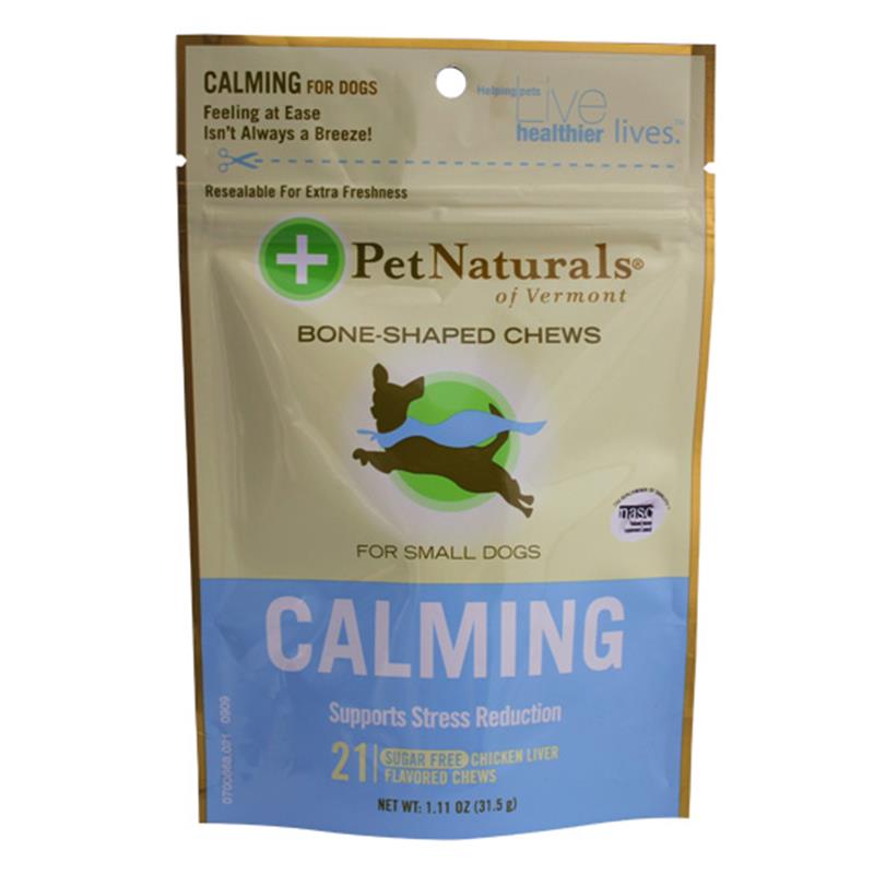 Pet Naturals Calming Bone Chews for Small Dogs, 1.11 oz, 21 ct.