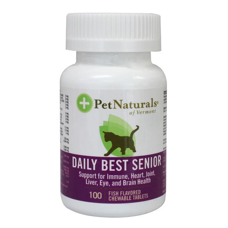 Pet Naturals Daily Best Senior Fish Flavored Tablets for Cats, 100 ct.