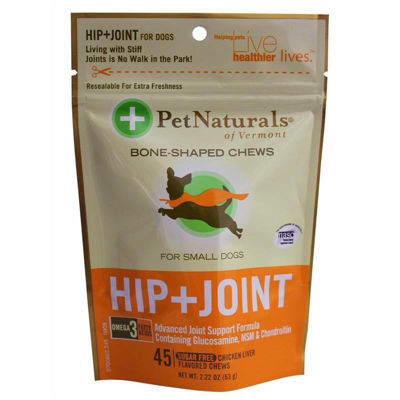 Pet Naturals Hip & Joint Soft Chews for Small Dogs, 2.22 oz, 45 ct.