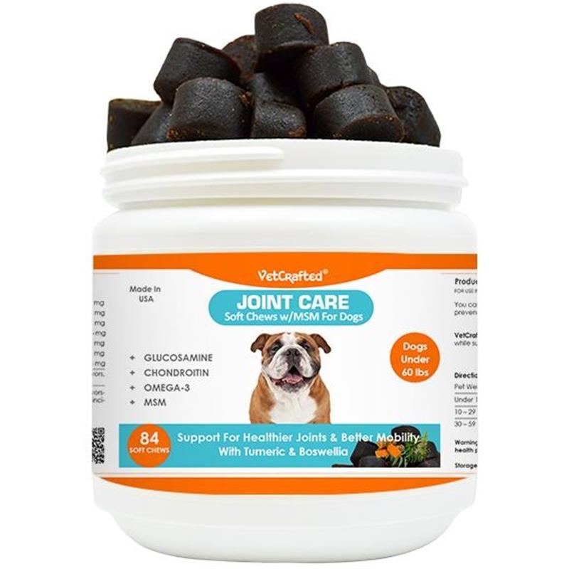 VetCrafted Joint Care Soft Chews with MSM for Small and Medium Dogs, 84 ct.